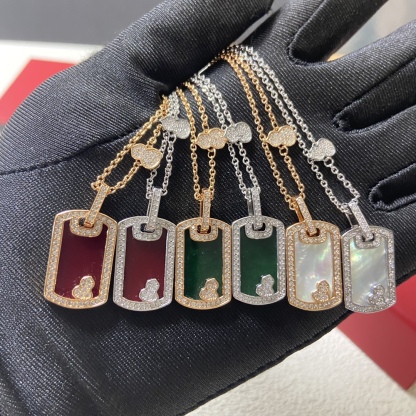 Wulu small tag pendant with diamonds