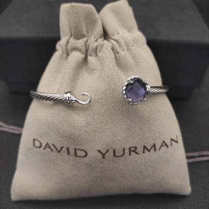 Petite Chatelaine® Bracelet Sterling Silver with Purple Onyx, 3mm