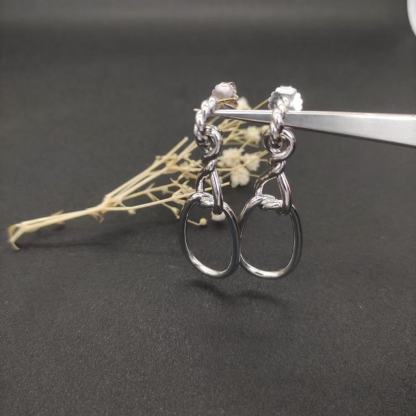 Sculpted Chain Drop Earrings