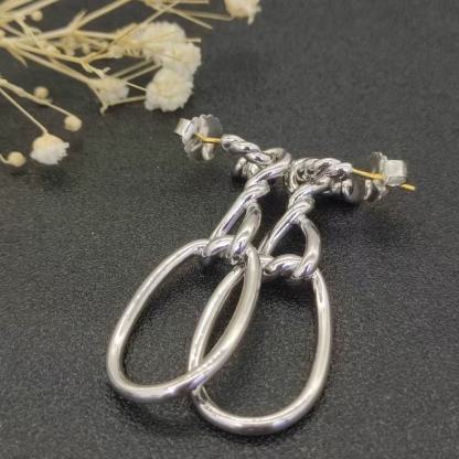 Sculpted Chain Drop Earrings