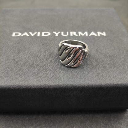 Sculpted Cable Ring Sterling Silver, 17mm