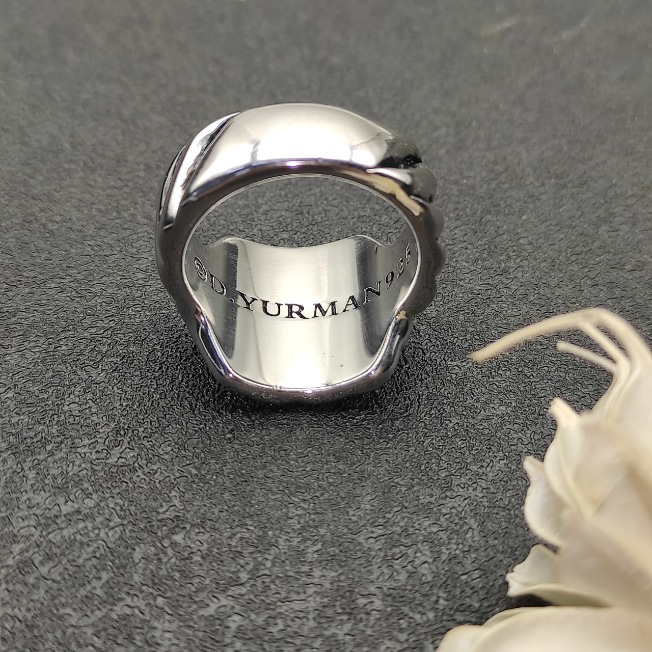 Sculpted Cable Ring Sterling Silver, 17mm