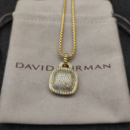 Albion® Pendant in 18K Yellow Gold with Pave Diamonds,18mm