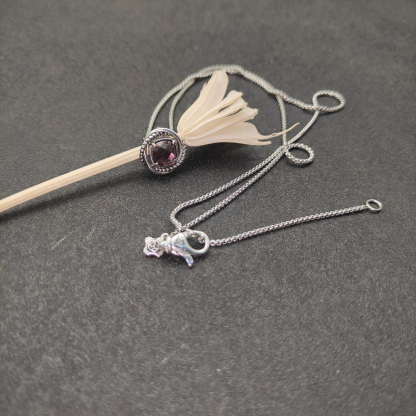 Petite Chatelaine® Necklace Sterling Silver with Amethyst, 10mm