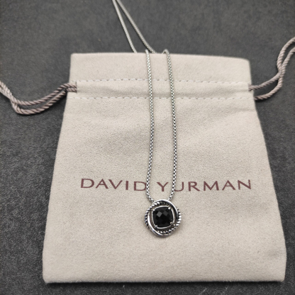 Petite Chatelaine® Necklace Sterling Silver with Black Onyx, 10mm