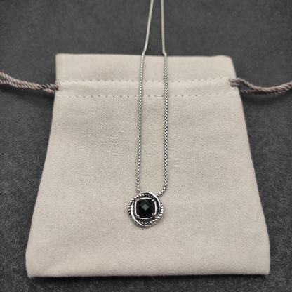 Petite Chatelaine® Necklace Sterling Silver with Black Onyx, 10mm