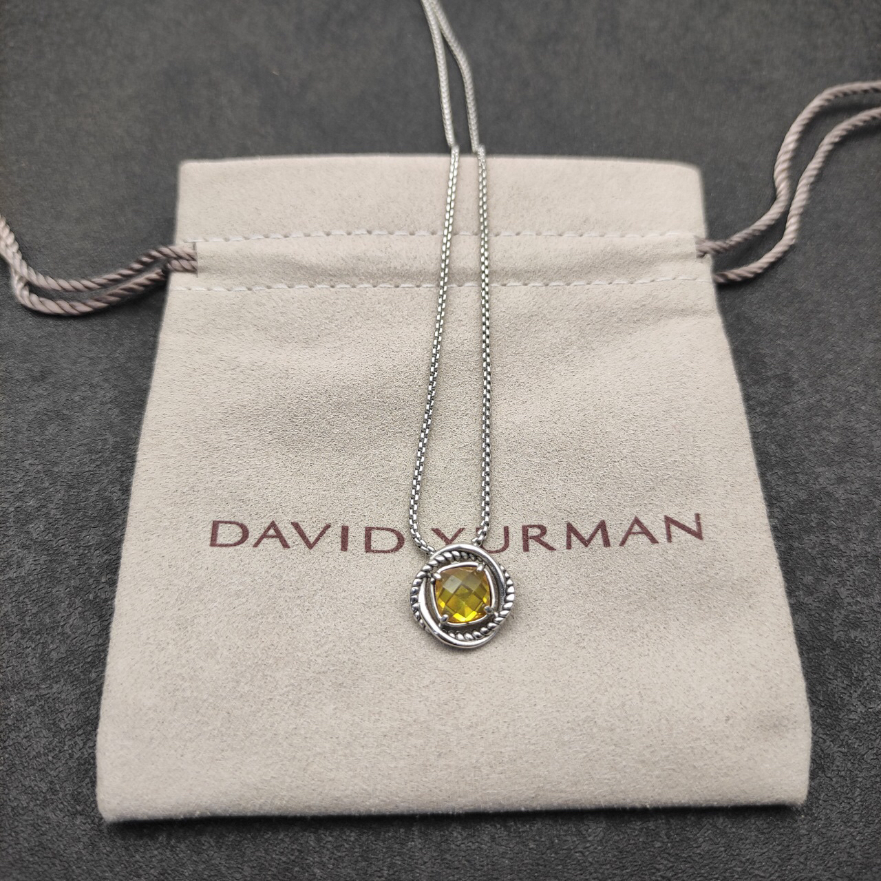 Petite Chatelaine® Necklace Sterling Silver with Citrine, 10mm