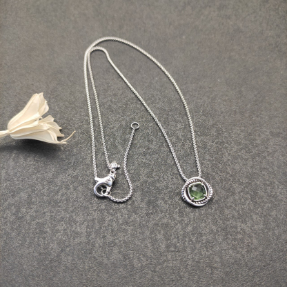 Petite Chatelaine® Necklace Sterling Silver with Peridot, 10mm