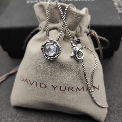 Petite Chatelaine® Necklace Sterling Silver with White Crystal, 10mm