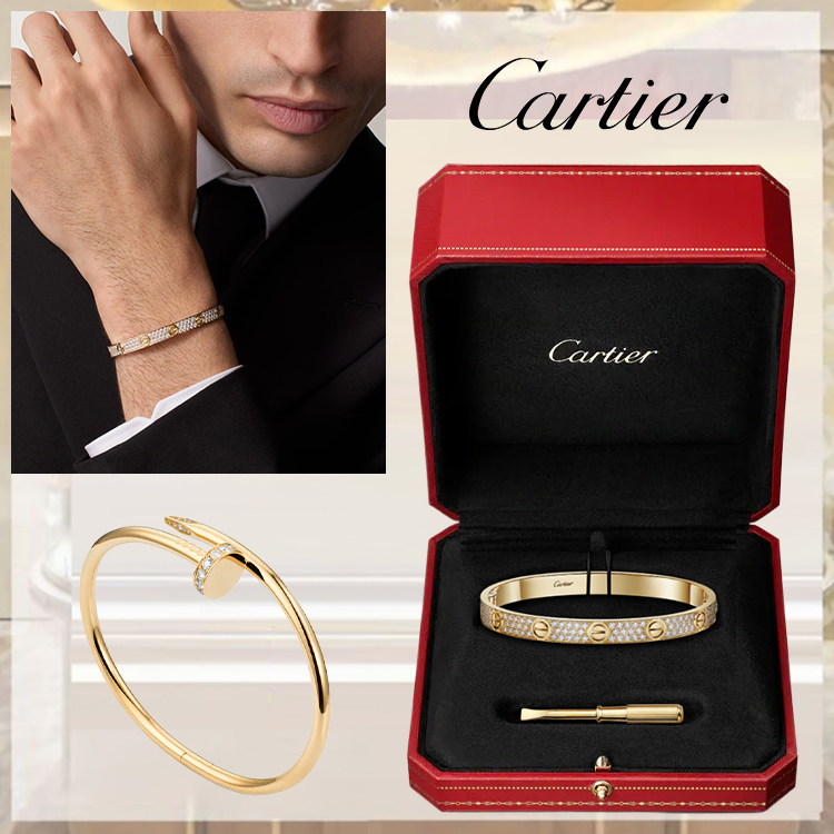 LOVE BRACELET, CLASSIC MODEL, PAVED & JUSTE UN CLOU BRACELET, CLASSIC MODEL, DIAMONDS