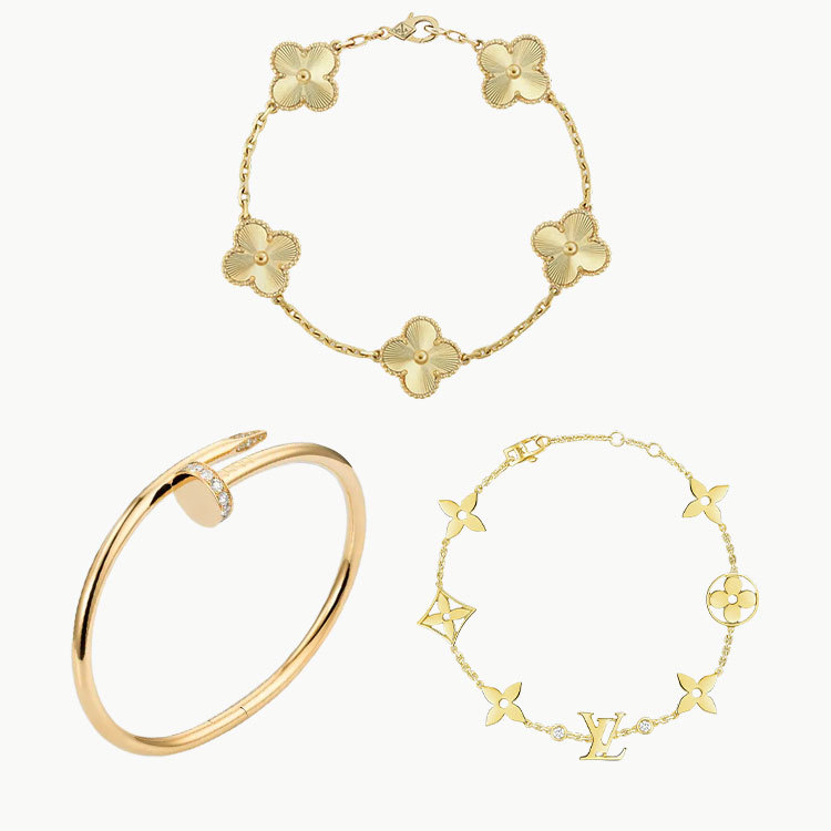 3-Piece Set Yellow Gold & Luck Gift