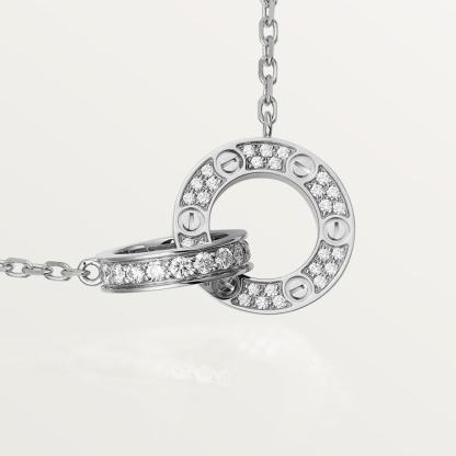 LOVE NECKLACE, DIAMOND-PAVED