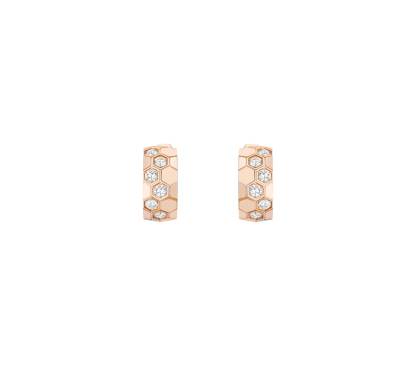 Bee de Chathtumet hoop earrings Rose gold, diamonds