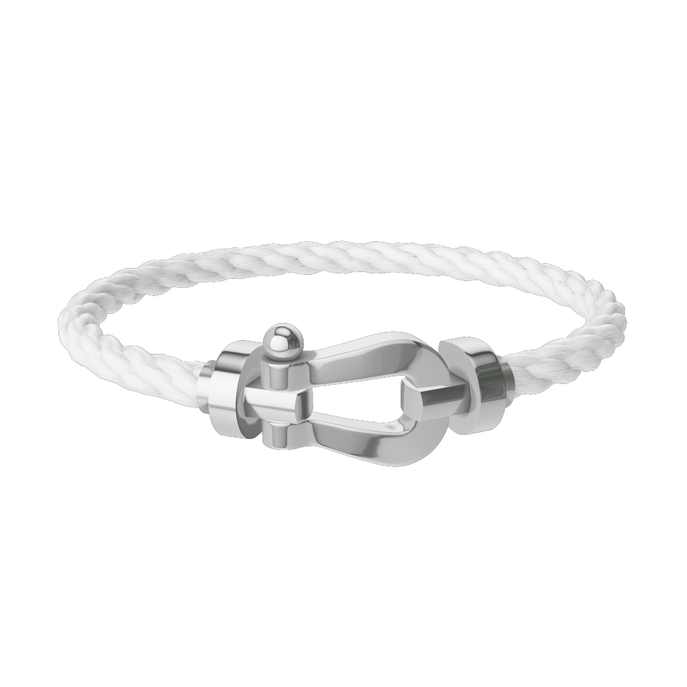 FORCE 10 BRACELET 18K WHITE GOLD LARGE MODEL