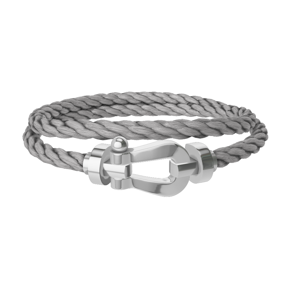 FORCE 10 BRACELET 18K WHITE GOLD LARGE MODEL