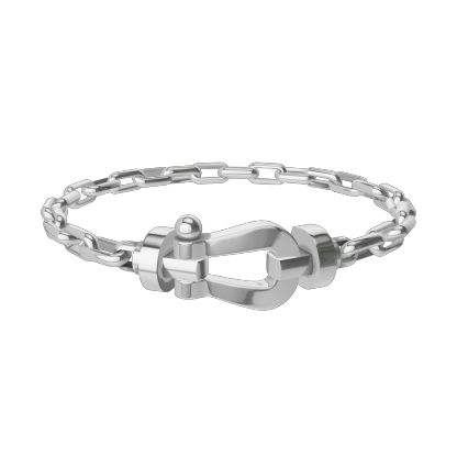 FORCE 10 BRACELET 18K WHITE GOLD LARGE MODEL