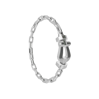 FORCE 10 BRACELET 18K WHITE GOLD LARGE MODEL
