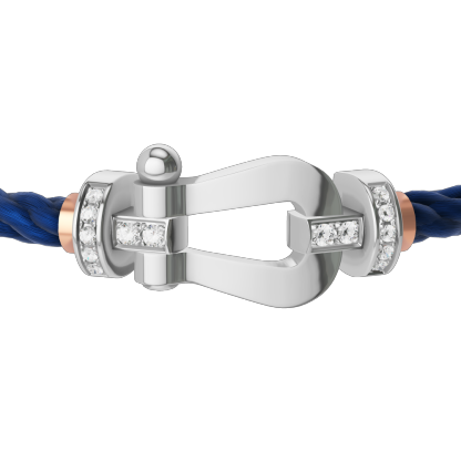 FORCE 10 BRACELET 18K WHITE GOLD AND DIAMONDS LARGE MODEL