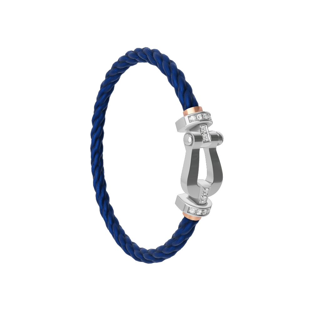 FORCE 10 BRACELET 18K WHITE GOLD AND DIAMONDS LARGE MODEL