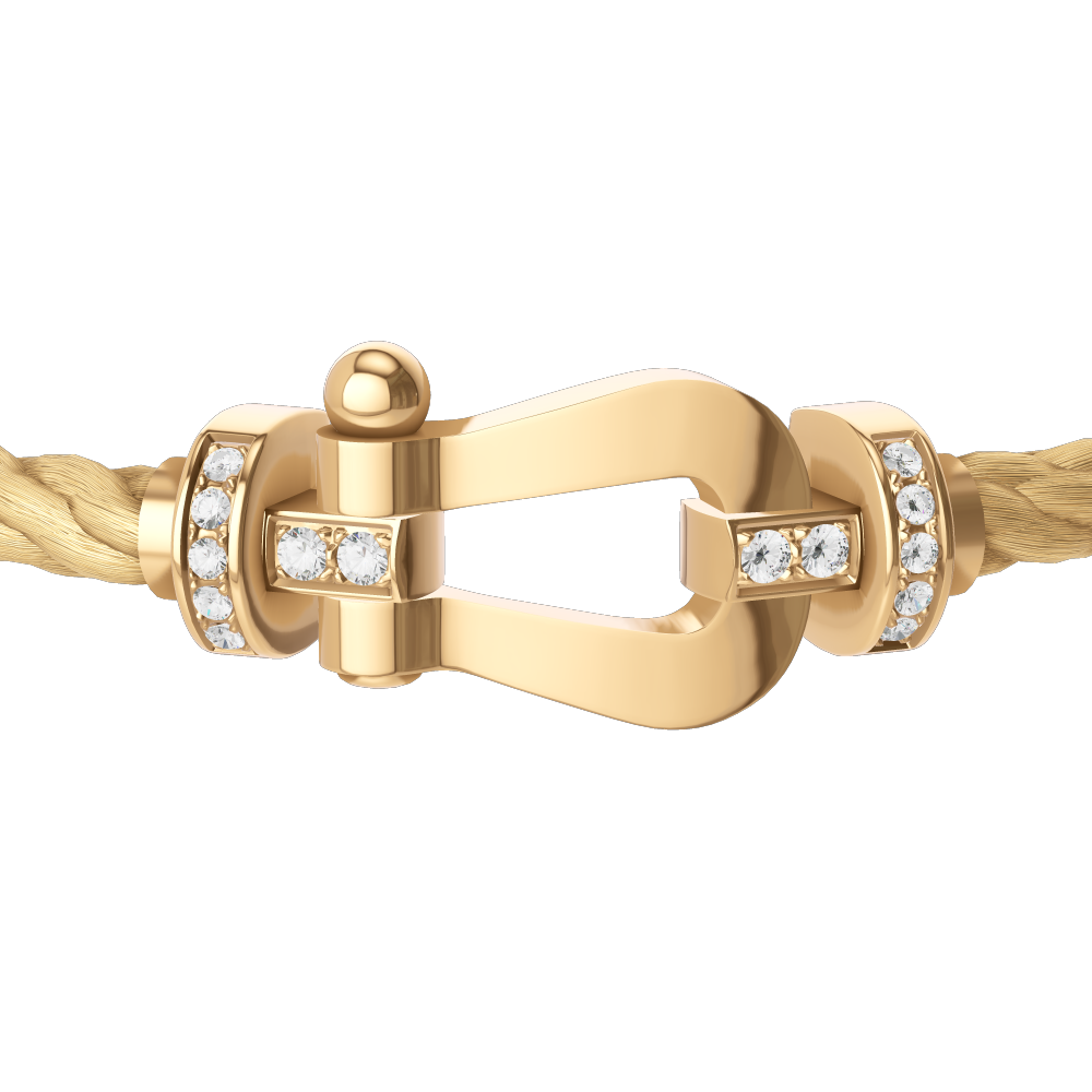 Force 10 bracelet 18k yellow gold and diamonds large model