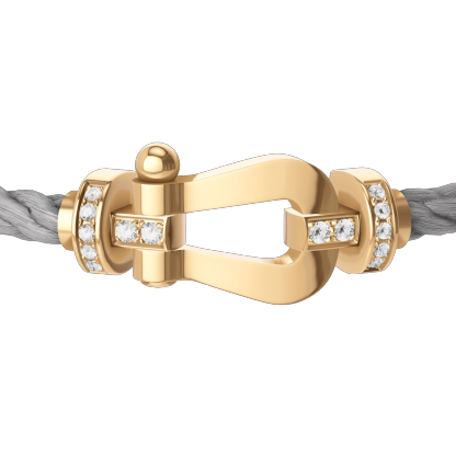 FORCE 10 BRACELET 18K YELLOW GOLD AND DIAMONDS LARGE MODEL