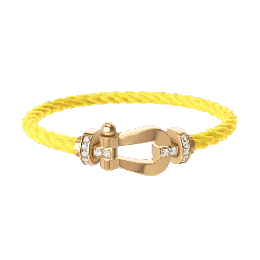 FORCE 10 BRACELET 18K YELLOW GOLD AND DIAMONDS LARGE MODEL
