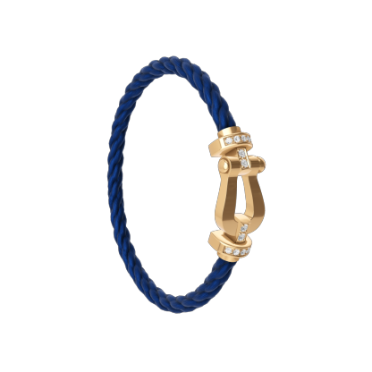 FORCE 10 BRACELET 18K YELLOW GOLD AND DIAMONDS LARGE MODEL