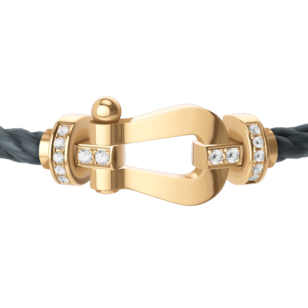 FORCE 10 BRACELET 18K YELLOW GOLD AND DIAMONDS LARGE MODEL