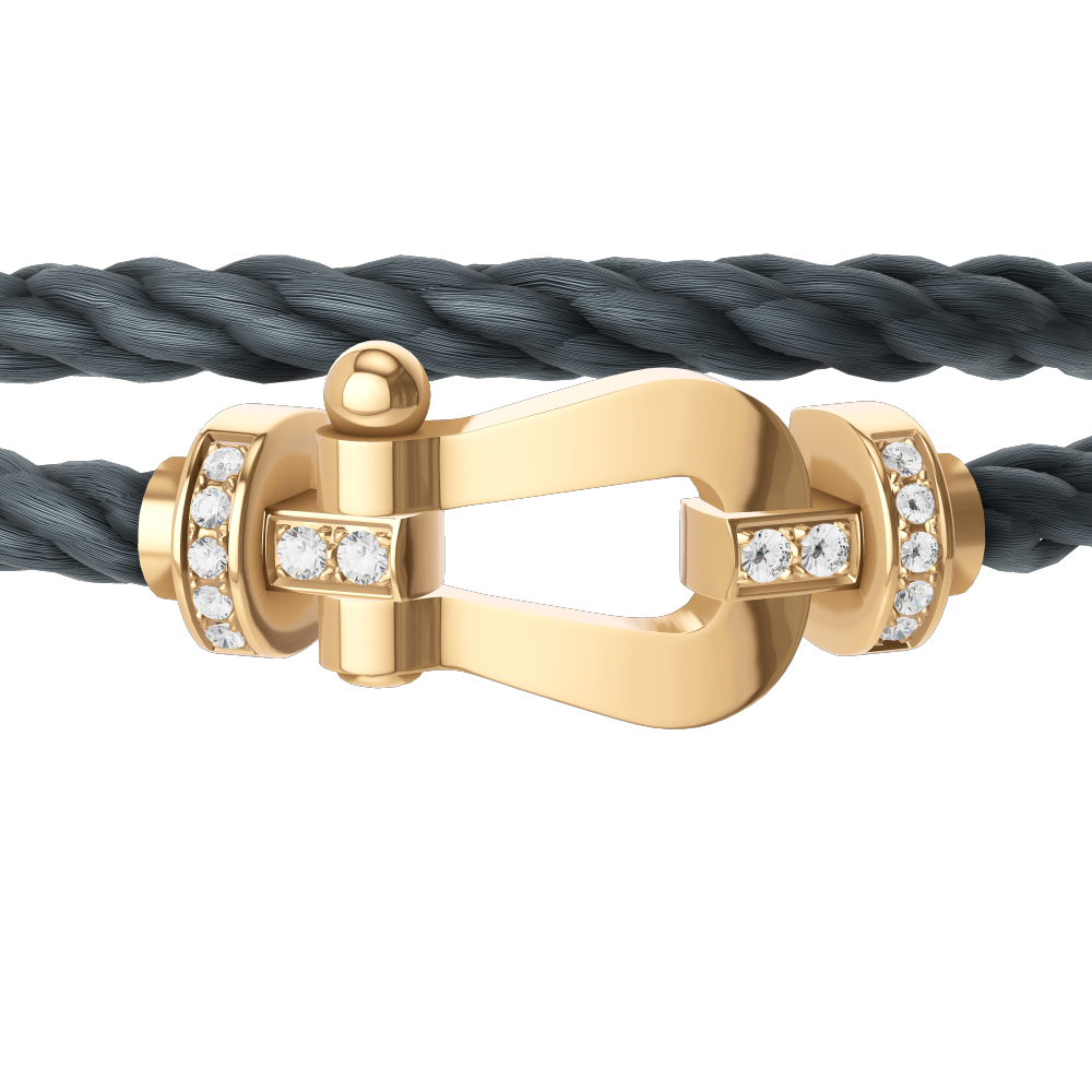 FORCE 10 BRACELET 18K YELLOW GOLD AND DIAMONDS LARGE MODEL