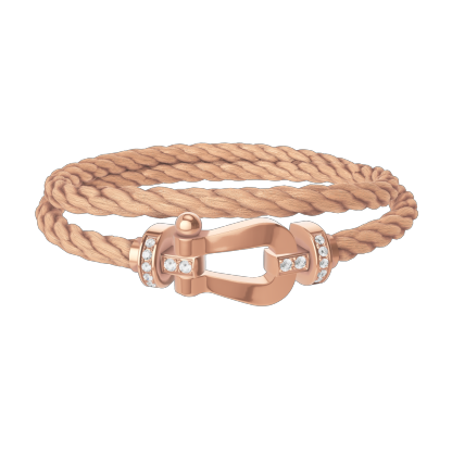 FORCE 10 BRACELET 18K PINK GOLD AND DIAMONDS LARGE MODEL
