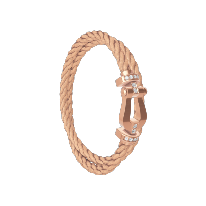 FORCE 10 BRACELET 18K PINK GOLD AND DIAMONDS LARGE MODEL