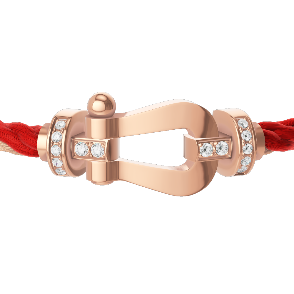 FORCE 10 BRACELET 18K PINK GOLD AND DIAMONDS LARGE MODEL