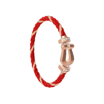 FORCE 10 BRACELET 18K PINK GOLD AND DIAMONDS LARGE MODEL