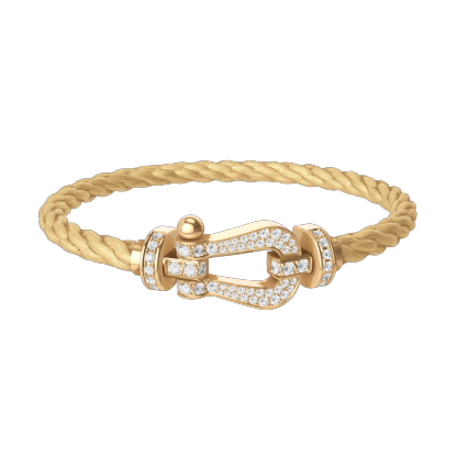 FORCE 10 BRACELET 18K YELLOW GOLD AND DIAMONDS LARGE MODEL