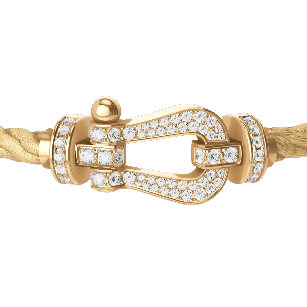 FORCE 10 BRACELET 18K YELLOW GOLD AND DIAMONDS LARGE MODEL
