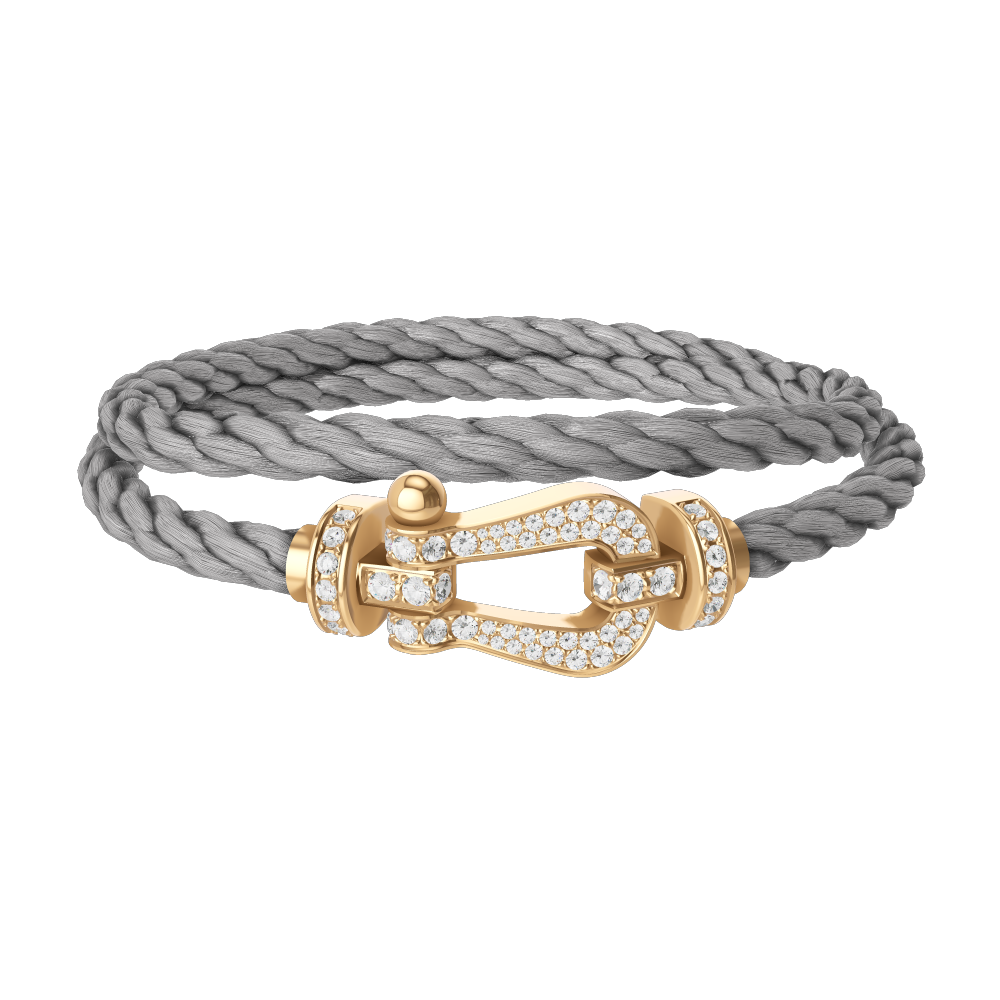 FORCE 10 BRACELET 18K YELLOW GOLD AND DIAMONDS LARGE MODEL