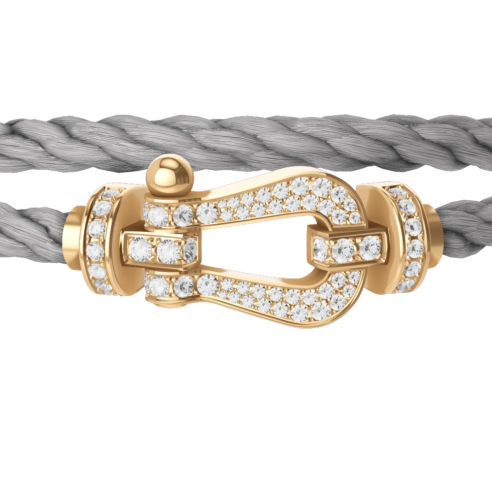 FORCE 10 BRACELET 18K YELLOW GOLD AND DIAMONDS LARGE MODEL