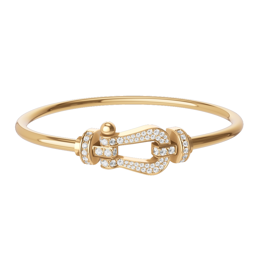 FORCE 10 BRACELET 18K YELLOW GOLD AND DIAMONDS LARGE MODEL