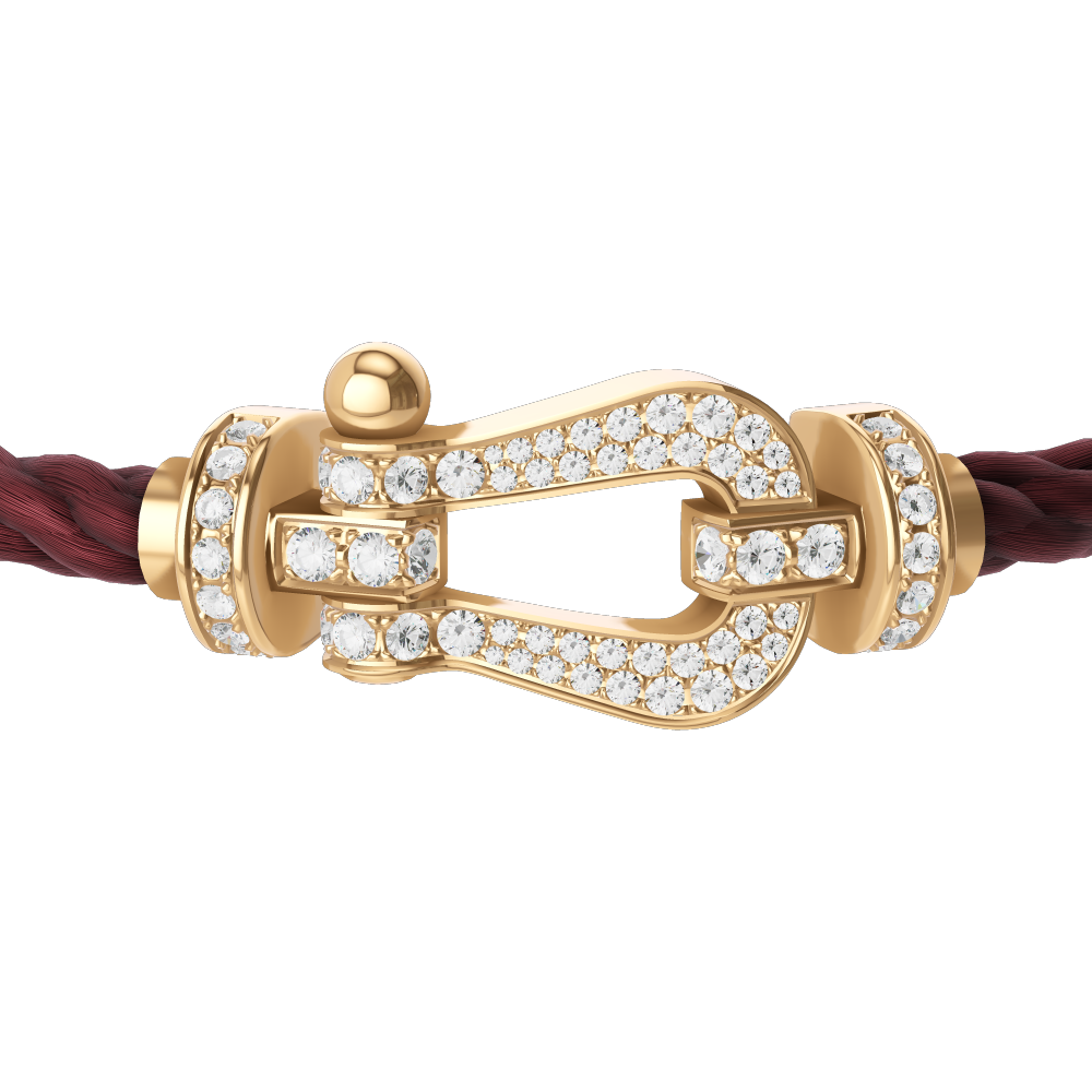 FORCE 10 BRACELET 18K YELLOW GOLD AND DIAMONDS LARGE MODEL