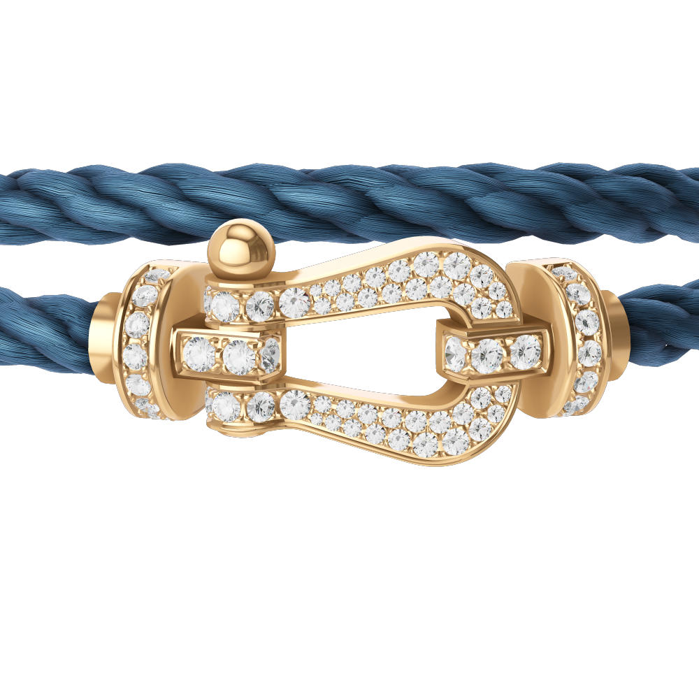 FORCE 10 BRACELET 18K YELLOW GOLD AND DIAMONDS LARGE MODEL