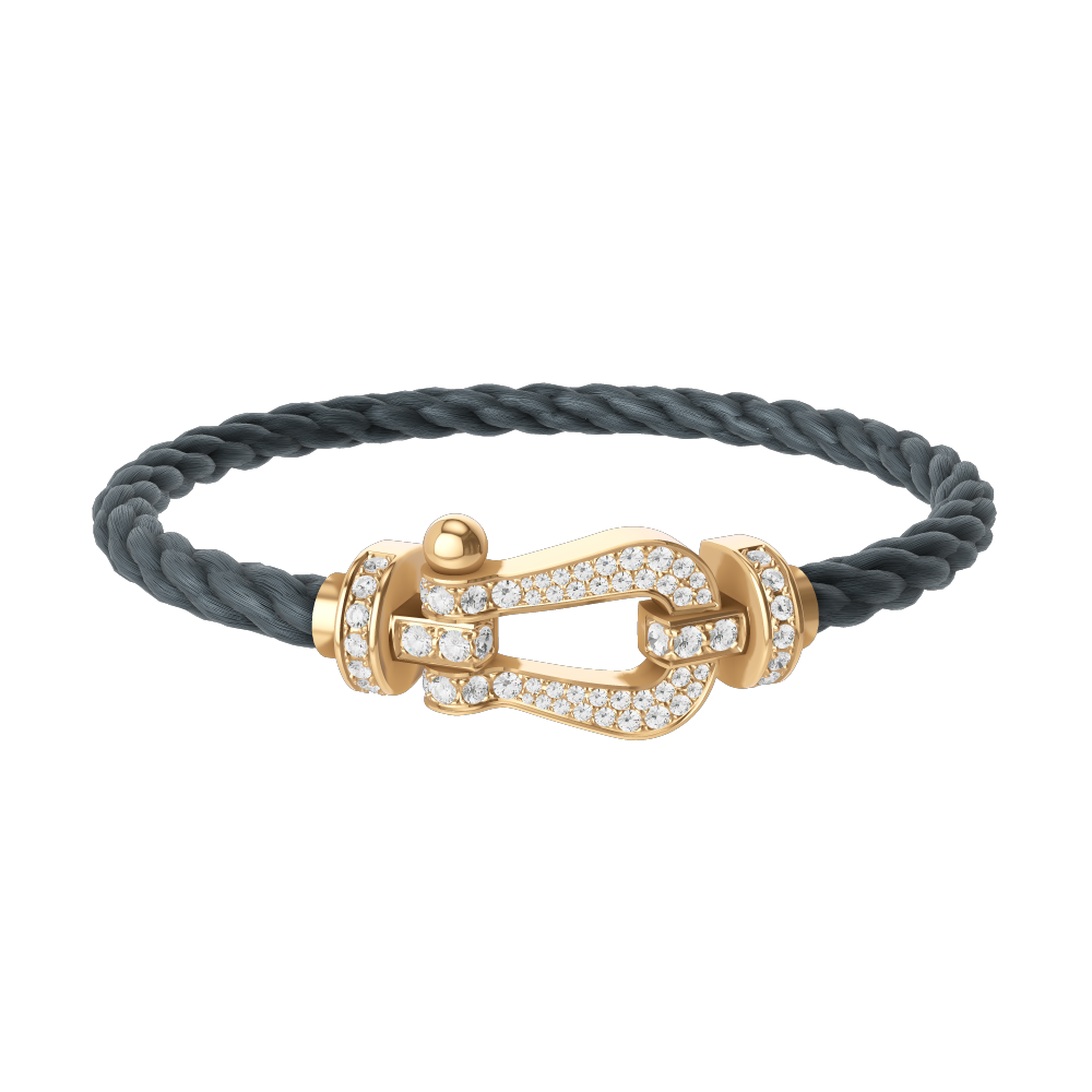 FORCE 10 BRACELET 18K YELLOW GOLD AND DIAMONDS LARGE MODEL