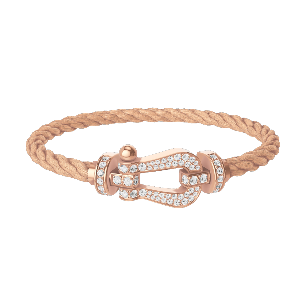 FORCE 10 BRACELET 18K PINK GOLD AND DIAMONDS LARGE MODEL