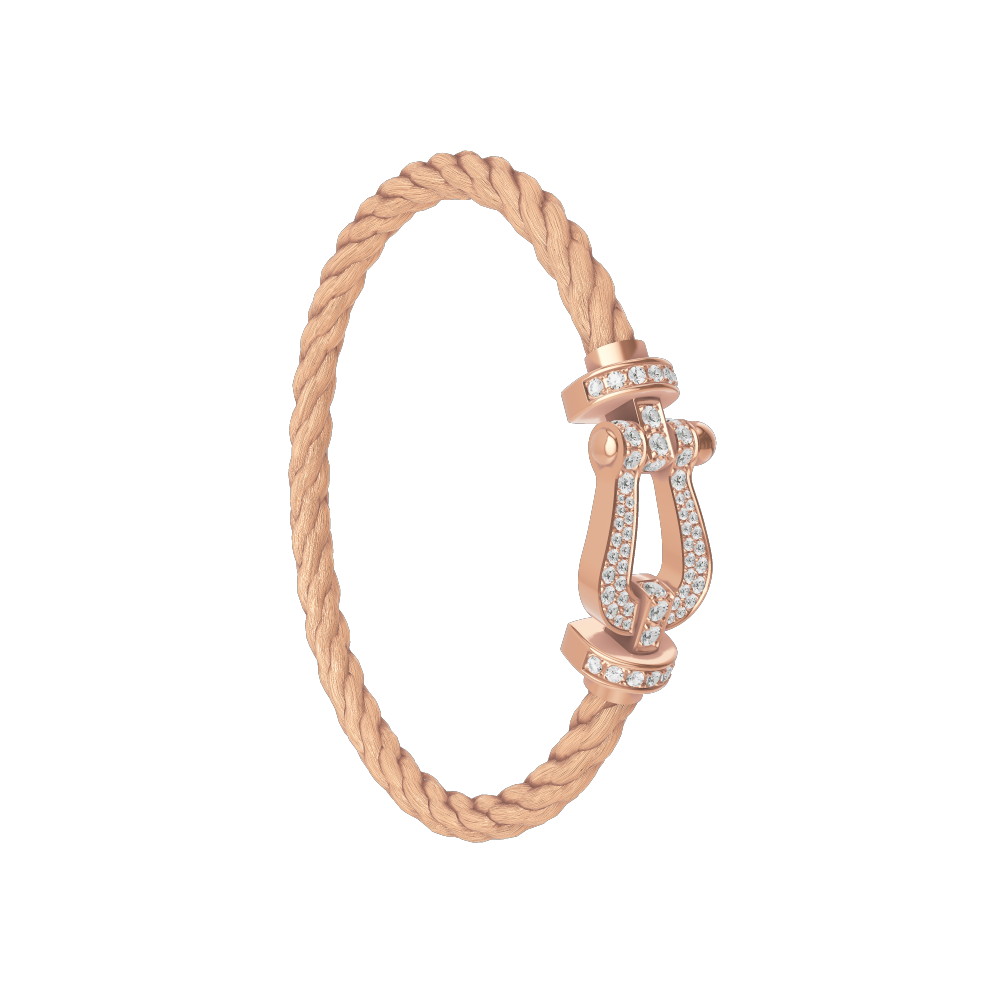 FORCE 10 BRACELET 18K PINK GOLD AND DIAMONDS LARGE MODEL