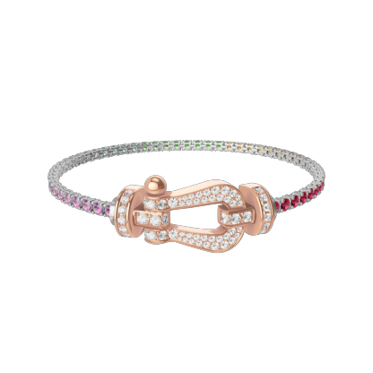 FORCE 10 BRACELET 18K PINK GOLD AND DIAMONDS LARGE MODEL