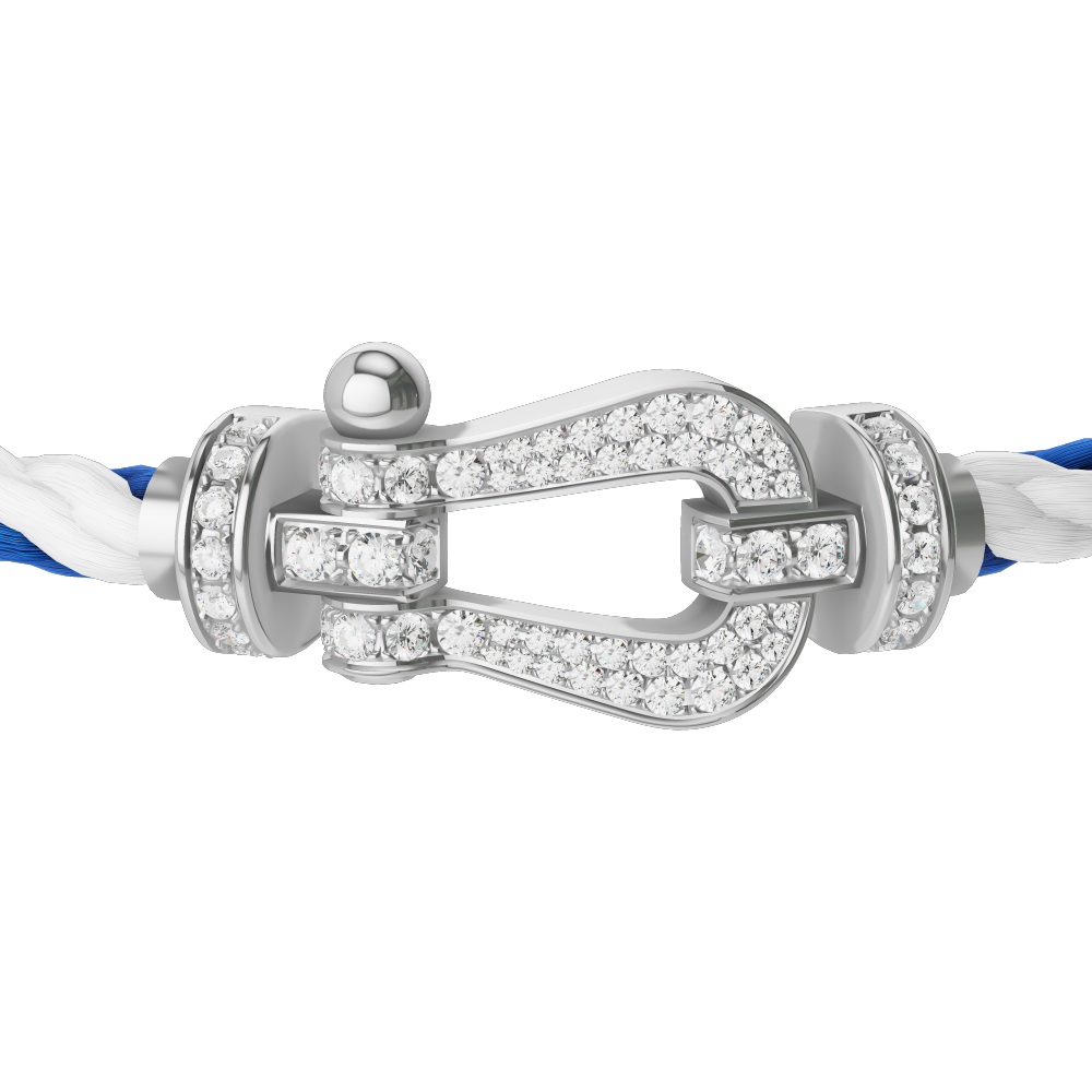 FORCE 10 BRACELET 18K WHITE GOLD AND DIAMONDS LARGE MODEL