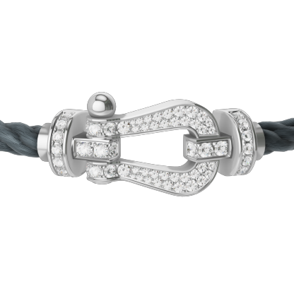 FORCE 10 BRACELET 18K WHITE GOLD AND DIAMONDS LARGE MODEL