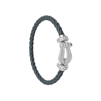 FORCE 10 BRACELET 18K WHITE GOLD AND DIAMONDS LARGE MODEL