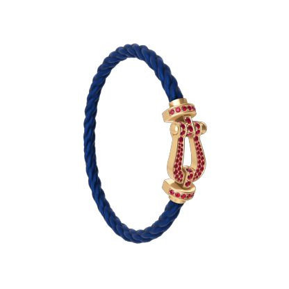 FORCE 10 BRACELET 18K YELLOW GOLD AND RUBIS LARGE MODEL