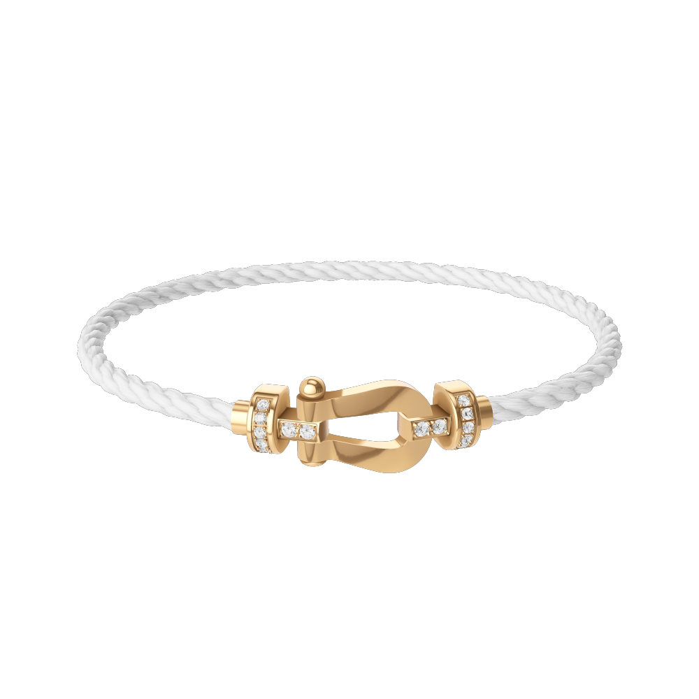 FORCE 10 BRACELET 18K YELLOW GOLD AND DIAMONDS MEDIUM MODEL
