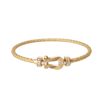 FORCE 10 BRACELET 18K YELLOW GOLD AND DIAMONDS MEDIUM MODEL